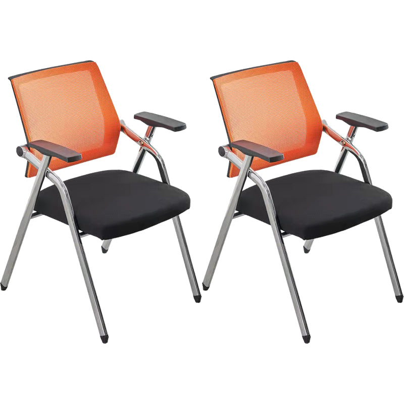 Mid-Back Conference Chair Contemporary Upholstered Office Chair Yellow Black 2 Piece Set Casters Not Included Clearhalo 'furn' 'furn_office_chair' 'Furniture' 'Office Chairs' 'Office Furniture' 'office_chair' 6358930