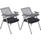 Mid-Back Conference Chair Contemporary Upholstered Office Chair Black-Gray 2 Piece Set Casters Not Included Clearhalo 'furn' 'furn_office_chair' 'Furniture' 'Office Chairs' 'Office Furniture' 'office_chair' 6358938