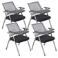 Mid-Back Conference Chair Contemporary Upholstered Office Chair Black-Gray 4 Piece Set Casters Not Included Clearhalo 'furn' 'furn_office_chair' 'Furniture' 'Office Chairs' 'Office Furniture' 'office_chair' 6358939