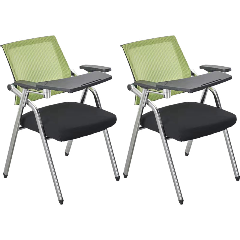 Mid-Back Conference Chair Contemporary Upholstered Office Chair Black Green 2 Piece Set Casters Not Included Clearhalo 'furn' 'furn_office_chair' 'Furniture' 'Office Chairs' 'Office Furniture' 'office_chair' 6358942