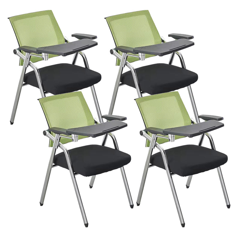 Mid-Back Conference Chair Contemporary Upholstered Office Chair Black Green 4 Piece Set Casters Not Included Clearhalo 'furn' 'furn_office_chair' 'Furniture' 'Office Chairs' 'Office Furniture' 'office_chair' 6358943