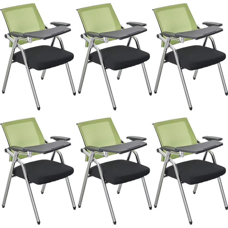 Mid-Back Conference Chair Contemporary Upholstered Office Chair Black Green 6 Piece Set Casters Not Included Clearhalo 'furn' 'furn_office_chair' 'Furniture' 'Office Chairs' 'Office Furniture' 'office_chair' 6358944