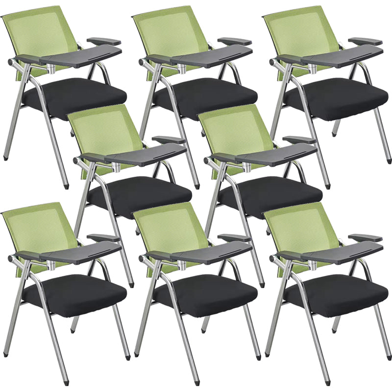 Mid-Back Conference Chair Contemporary Upholstered Office Chair Black Green 8 Piece Set Casters Not Included Clearhalo 'furn' 'furn_office_chair' 'Furniture' 'Office Chairs' 'Office Furniture' 'office_chair' 6358945