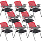 Mid-Back Conference Chair Contemporary Upholstered Office Chair Black-Red 8 Piece Set Casters Not Included Clearhalo 'furn' 'furn_office_chair' 'Furniture' 'Office Chairs' 'Office Furniture' 'office_chair' 6358949