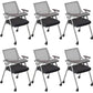 Mid-Back Conference Chair Contemporary Upholstered Office Chair Gray Black 6 Piece Set Casters Included Clearhalo 'furn' 'furn_office_chair' 'Furniture' 'Office Chairs' 'Office Furniture' 'office_chair' 6358952