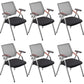 Mid-Back Conference Chair Contemporary Upholstered Office Chair Gray Black 6 Piece Set Casters Not Included Clearhalo 'furn' 'furn_office_chair' 'Furniture' 'Office Chairs' 'Office Furniture' 'office_chair' 6358956