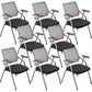 Mid-Back Conference Chair Contemporary Upholstered Office Chair Gray Black 8 Piece Set Casters Not Included Clearhalo 'furn' 'furn_office_chair' 'Furniture' 'Office Chairs' 'Office Furniture' 'office_chair' 6358957