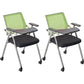 Mid-Back Conference Chair Contemporary Upholstered Office Chair Green-Black 2 Piece Set Casters Included Clearhalo 'furn' 'furn_office_chair' 'Furniture' 'Office Chairs' 'Office Furniture' 'office_chair' 6358958