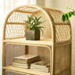 Modern Closed Back Natural Shelf Bookcase Bamboo Shelves Included Shelf for Bedroom