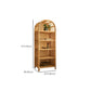 Modern Closed Back Natural Shelf Bookcase Bamboo Shelves Included Shelf for Bedroom