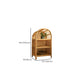 Modern Closed Back Natural Shelf Bookcase Bamboo Shelves Included Shelf for Bedroom