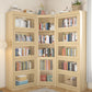 Contemporary Standard Bookshelf Wood Engineered Bookcase with Doors
