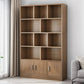 Modern Vertical Closed Back Bookcase Engineered Wood Bookshelf with Cabinets Clearhalo 'Bookcases' 'furn' 'furn_bookcases' 'Furniture' 'Office Furniture' 6359099