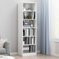 Modern Vertical Closed Back Bookcase Engineered Wood Bookshelf with Cabinets 15.7"L x 9.4"W x 70.9"H White Shelves Clearhalo 'Bookcases' 'furn' 'furn_bookcases' 'Furniture' 'Office Furniture' 6359100