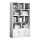 Modern Vertical Closed Back Bookcase Engineered Wood Bookshelf with Cabinets Clearhalo 'Bookcases' 'furn' 'furn_bookcases' 'Furniture' 'Office Furniture' 6359108