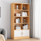 Modern Vertical Closed Back Bookcase Engineered Wood Bookshelf with Cabinets 23.6"L x 9.4"W x 70.9"H Natural Cabinets Clearhalo 'Bookcases' 'furn' 'furn_bookcases' 'Furniture' 'Office Furniture' 6359111