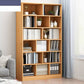 Modern Vertical Closed Back Bookcase Engineered Wood Bookshelf with Cabinets 31.5"L x 9.4"W x 70.9"H Natural Shelves Clearhalo 'Bookcases' 'furn' 'furn_bookcases' 'Furniture' 'Office Furniture' 6359116