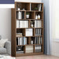 Modern Vertical Closed Back Bookcase Engineered Wood Bookshelf with Cabinets 31.5"L x 9.4"W x 70.9"H Walnut Shelves Clearhalo 'Bookcases' 'furn' 'furn_bookcases' 'Furniture' 'Office Furniture' 6359117