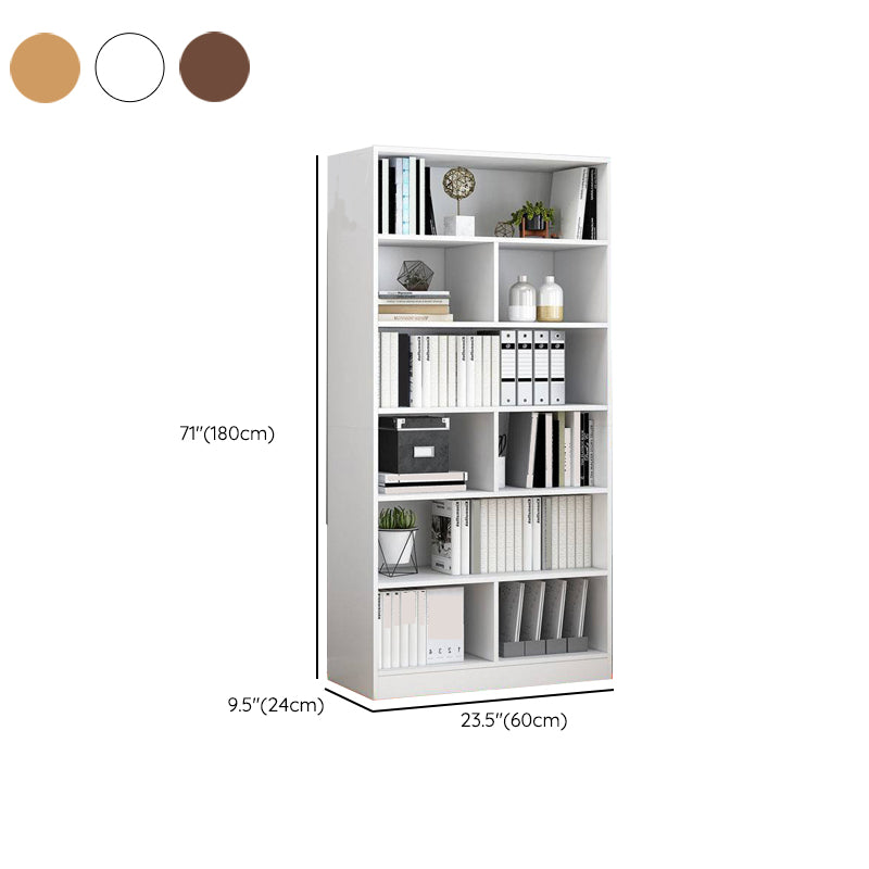 Modern Vertical Closed Back Bookcase Engineered Wood Bookshelf with Cabinets Clearhalo 'Bookcases' 'furn' 'furn_bookcases' 'Furniture' 'Office Furniture' 6359125
