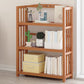 Contemporary Bookcase Open Shelf Bamboo Vertical Shelf Bookcase 19.7"L x 9.8"W x 38.6"H Clearhalo 'Bookcases' 'furn' 'furn_bookcases' 'Furniture' 'Office Furniture' 6359134