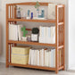Contemporary Bookcase Open Shelf Bamboo Vertical Shelf Bookcase 27.6"L x 9.8"W x 38.6"H Clearhalo 'Bookcases' 'furn' 'furn_bookcases' 'Furniture' 'Office Furniture' 6359136