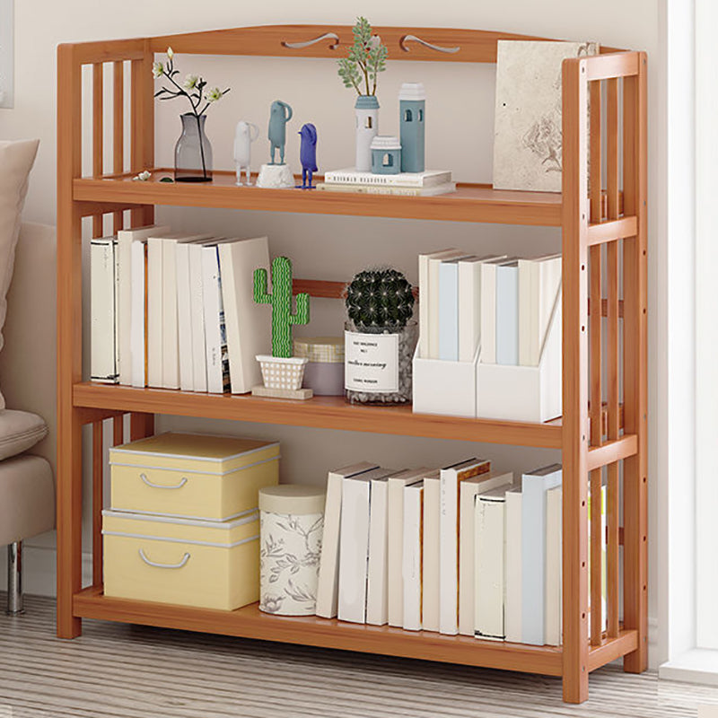 Contemporary Bookcase Open Shelf Bamboo Vertical Shelf Bookcase 31.5"L x 37.4"W x 11"H Clearhalo 'Bookcases' 'furn' 'furn_bookcases' 'Furniture' 'Office Furniture' 6359139