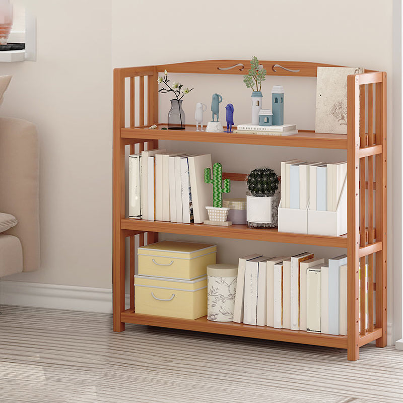 Contemporary Bookcase Open Shelf Bamboo Vertical Shelf Bookcase 35.4"L x 9.8"W x 38.6"H Clearhalo 'Bookcases' 'furn' 'furn_bookcases' 'Furniture' 'Office Furniture' 6359141