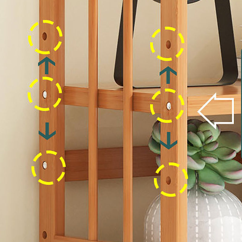 Contemporary Bookcase Open Shelf Bamboo Vertical Shelf Bookcase Clearhalo 'Bookcases' 'furn' 'furn_bookcases' 'Furniture' 'Office Furniture' 6359142