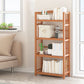 Contemporary Bookcase Open Shelf Bamboo Vertical Shelf Bookcase 19.7"L x 9.8"W x 50"H Clearhalo 'Bookcases' 'furn' 'furn_bookcases' 'Furniture' 'Office Furniture' 6359143