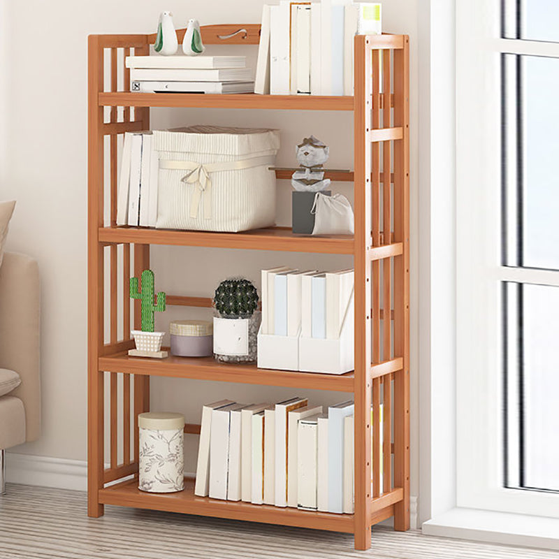 Contemporary Bookcase Open Shelf Bamboo Vertical Shelf Bookcase 27.6"L x 9.8"W x 50"H Clearhalo 'Bookcases' 'furn' 'furn_bookcases' 'Furniture' 'Office Furniture' 6359144