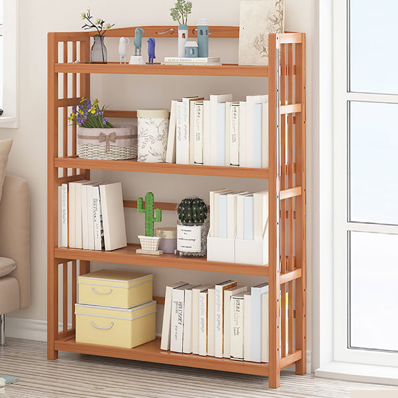 Contemporary Bookcase Open Shelf Bamboo Vertical Shelf Bookcase 31.5"L x 9.8"W x 50"H Clearhalo 'Bookcases' 'furn' 'furn_bookcases' 'Furniture' 'Office Furniture' 6359147