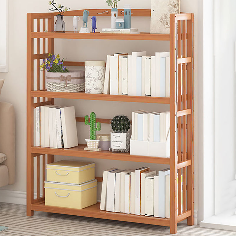 Contemporary Bookcase Open Shelf Bamboo Vertical Shelf Bookcase 35.4"L x 9.8"W x 50"H Clearhalo 'Bookcases' 'furn' 'furn_bookcases' 'Furniture' 'Office Furniture' 6359148