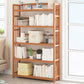 Contemporary Bookcase Open Shelf Bamboo Vertical Shelf Bookcase 35.4"L x 9.8"W x 61.8"H Clearhalo 'Bookcases' 'furn' 'furn_bookcases' 'Furniture' 'Office Furniture' 6359159