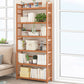 Contemporary Bookcase Open Shelf Bamboo Vertical Shelf Bookcase 27.6"L x 9.8"W x 66.5"H Clearhalo 'Bookcases' 'furn' 'furn_bookcases' 'Furniture' 'Office Furniture' 6359162