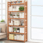 Contemporary Bookcase Open Shelf Bamboo Vertical Shelf Bookcase 31.5"L x 9.8"W x 66.5"H Clearhalo 'Bookcases' 'furn' 'furn_bookcases' 'Furniture' 'Office Furniture' 6359163