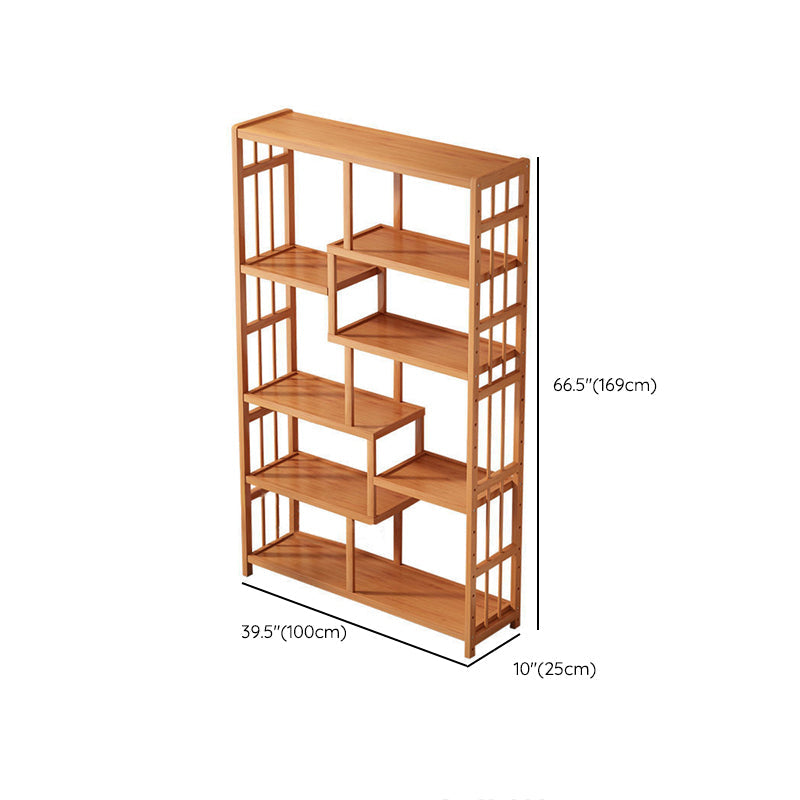 Contemporary Bookcase Open Shelf Bamboo Vertical Shelf Bookcase Clearhalo 'Bookcases' 'furn' 'furn_bookcases' 'Furniture' 'Office Furniture' 6359166