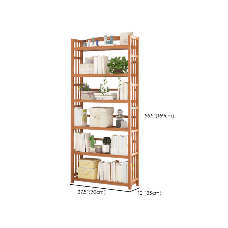 Contemporary Bookcase Open Shelf Bamboo Vertical Shelf Bookcase Clearhalo 'Bookcases' 'furn' 'furn_bookcases' 'Furniture' 'Office Furniture' 6359184