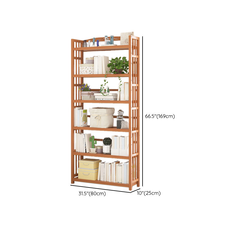 Contemporary Bookcase Open Shelf Bamboo Vertical Shelf Bookcase Clearhalo 'Bookcases' 'furn' 'furn_bookcases' 'Furniture' 'Office Furniture' 6359185