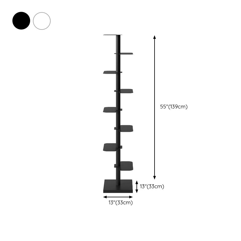Corner Shelf Bookcase Modern Style Metal Multi Tiers Bookcase