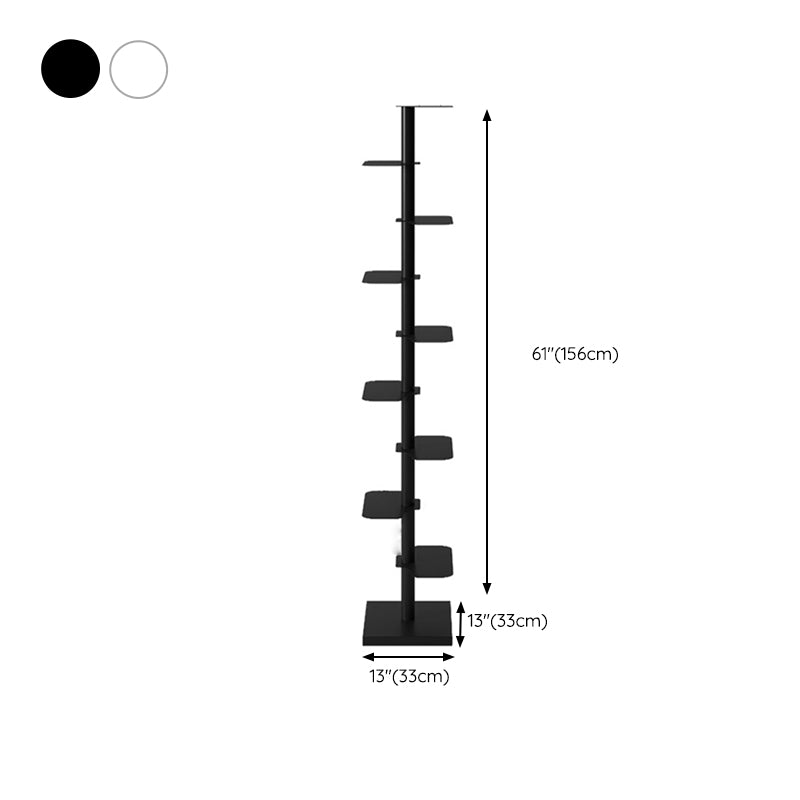 Corner Shelf Bookcase Modern Style Metal Multi Tiers Bookcase