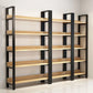 Metal and Wooden Shelf Bookcase Open Modern Brown Book Shelf for Office Clearhalo 'Bookcases' 'furn' 'furn_bookcases' 'Furniture' 'Office Furniture' 6359376