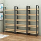 Metal and Wooden Shelf Bookcase Open Modern Brown Book Shelf for Office Clearhalo 'Bookcases' 'furn' 'furn_bookcases' 'Furniture' 'Office Furniture' 6359383