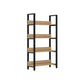 Metal and Wooden Shelf Bookcase Open Modern Brown Book Shelf for Office Clearhalo 'Bookcases' 'furn' 'furn_bookcases' 'Furniture' 'Office Furniture' 6359384