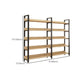 Metal and Wooden Shelf Bookcase Open Modern Brown Book Shelf for Office Clearhalo 'Bookcases' 'furn' 'furn_bookcases' 'Furniture' 'Office Furniture' 6359404