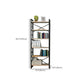 Metal and Wooden Shelf Bookcase Open Modern Brown Book Shelf for Office Clearhalo 'Bookcases' 'furn' 'furn_bookcases' 'Furniture' 'Office Furniture' 6359410