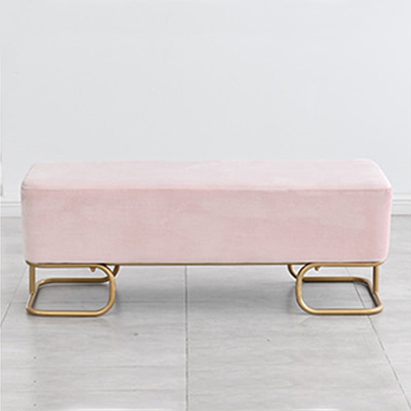 15.75" Wide Glam Solid Color Bench Cushioned Bench for Bedroom 47"L x 16"W x 16.5"H Clearhalo 'Benches' 'Chairs & Seating' 'furn' 'furn_benches' 'Furniture' 'Living Room Furniture' 6359810