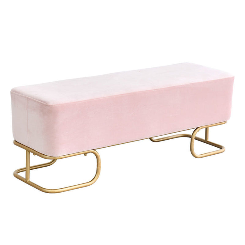 15.75" Wide Glam Solid Color Bench Cushioned Bench for Bedroom 24"L x 16"W x 16.5"H Clearhalo 'Benches' 'Chairs & Seating' 'furn' 'furn_benches' 'Furniture' 'Living Room Furniture' 6359813