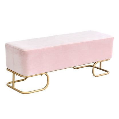 15.75" Wide Glam Solid Color Bench Cushioned Bench for Bedroom 24"L x 16"W x 16.5"H Clearhalo 'Benches' 'Chairs & Seating' 'furn' 'furn_benches' 'Furniture' 'Living Room Furniture' 6359813