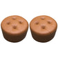 Contemporary Pouf Ottoman Faux Leather Upholstered Tufted Cylinder Shape Ottoman Brown 2 Piece Set Clearhalo 'furn' 'furn_ottomans_poufs' 'Furniture' 'Living Room Furniture' 'Ottomans & Poufs' 'ottomans_poufs' 6360056