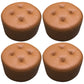 Contemporary Pouf Ottoman Faux Leather Upholstered Tufted Cylinder Shape Ottoman Brown 4 Piece Set Clearhalo 'furn' 'furn_ottomans_poufs' 'Furniture' 'Living Room Furniture' 'Ottomans & Poufs' 'ottomans_poufs' 6360058